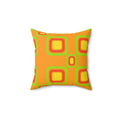 Big Ripple Squares Faux Suede Cushion – Hot Citrus