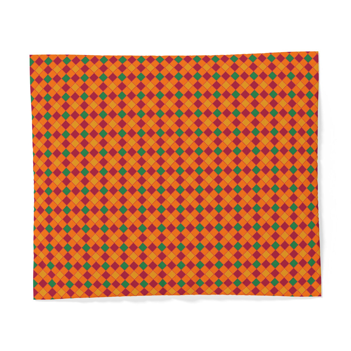 Jewel Harlequin Check Cotton Duvet Cover – Cranberry Spice
