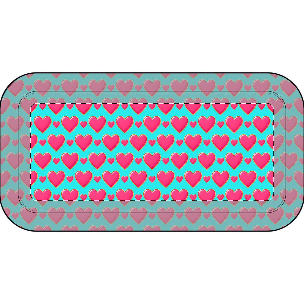 Heart Bubble Grid Pencil Case – Pop Hearts Pattern