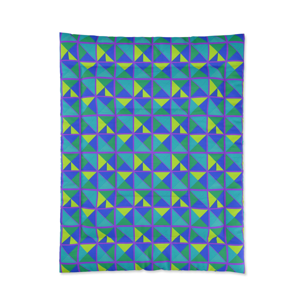 Split Square Fiesta Comforter – Peacock Jewel