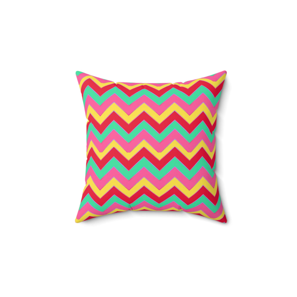 Jewel Chevron Bands Faux Suede Cushion – Candy Christmas