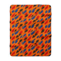 Dry-Brush Drags Sherpa Fleece Blanket – Expressionist Brushstroke Abstract Pattern