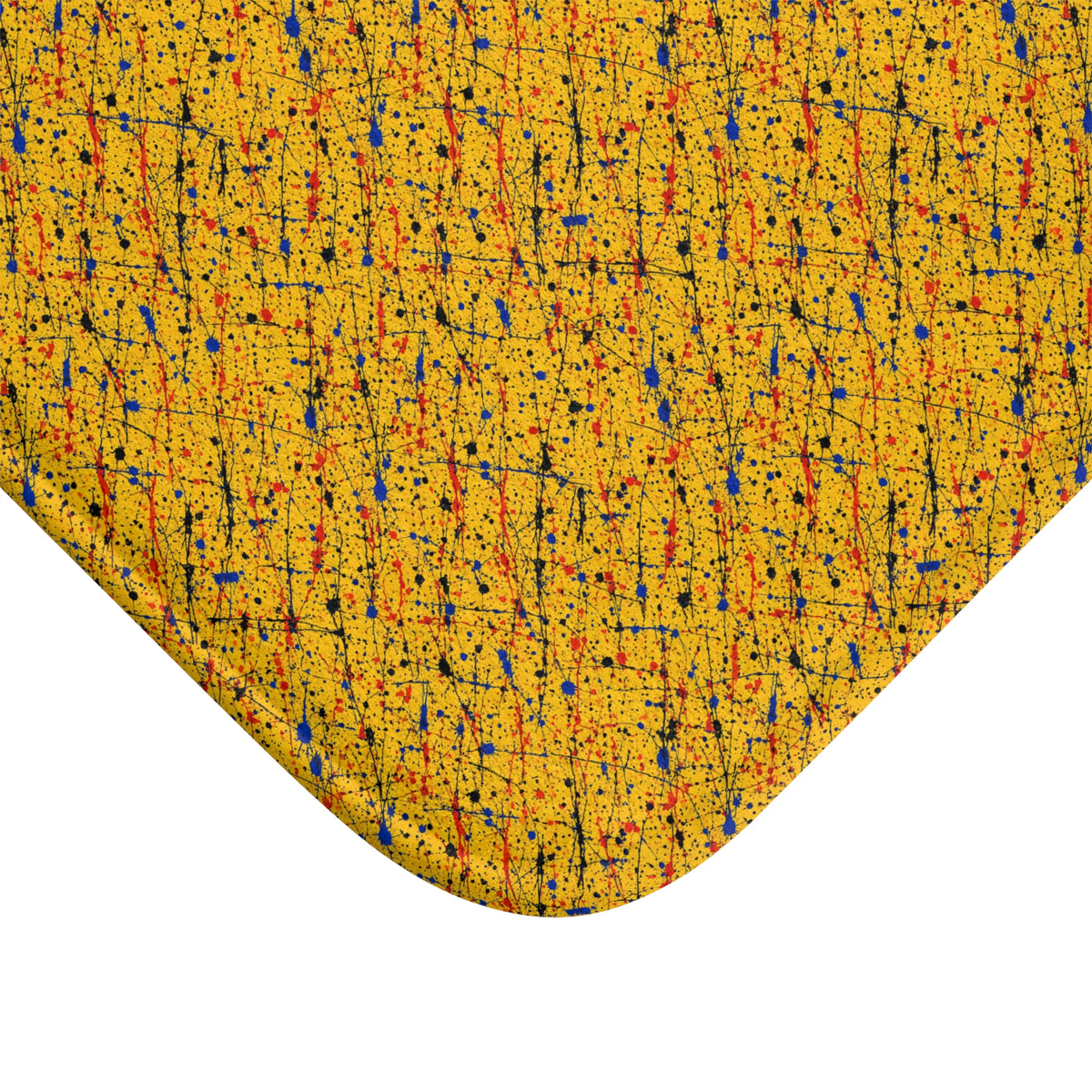 Flick Lines Bath Mat – Action-Painting Abstract Pattern