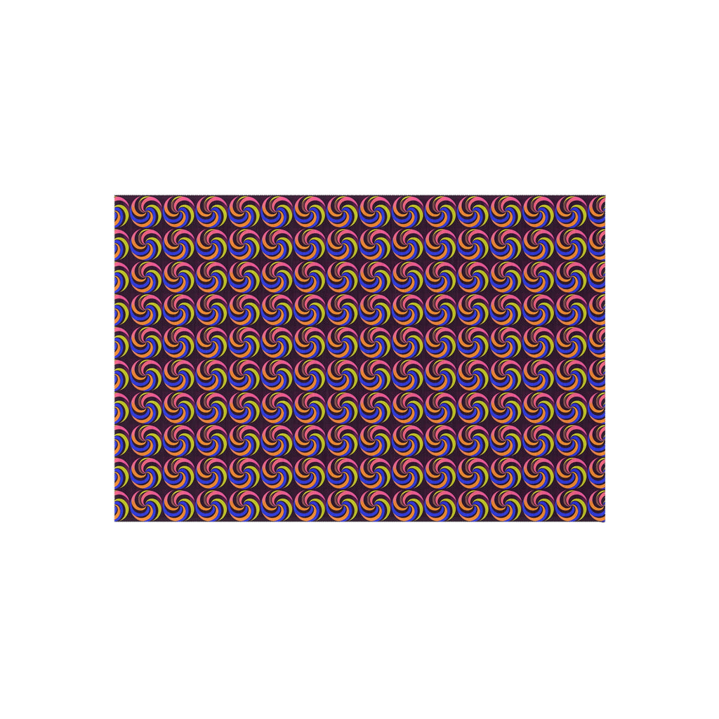 Spiral Stripe Swirls Outdoor Rug – Psychedelic Op-Art Pattern