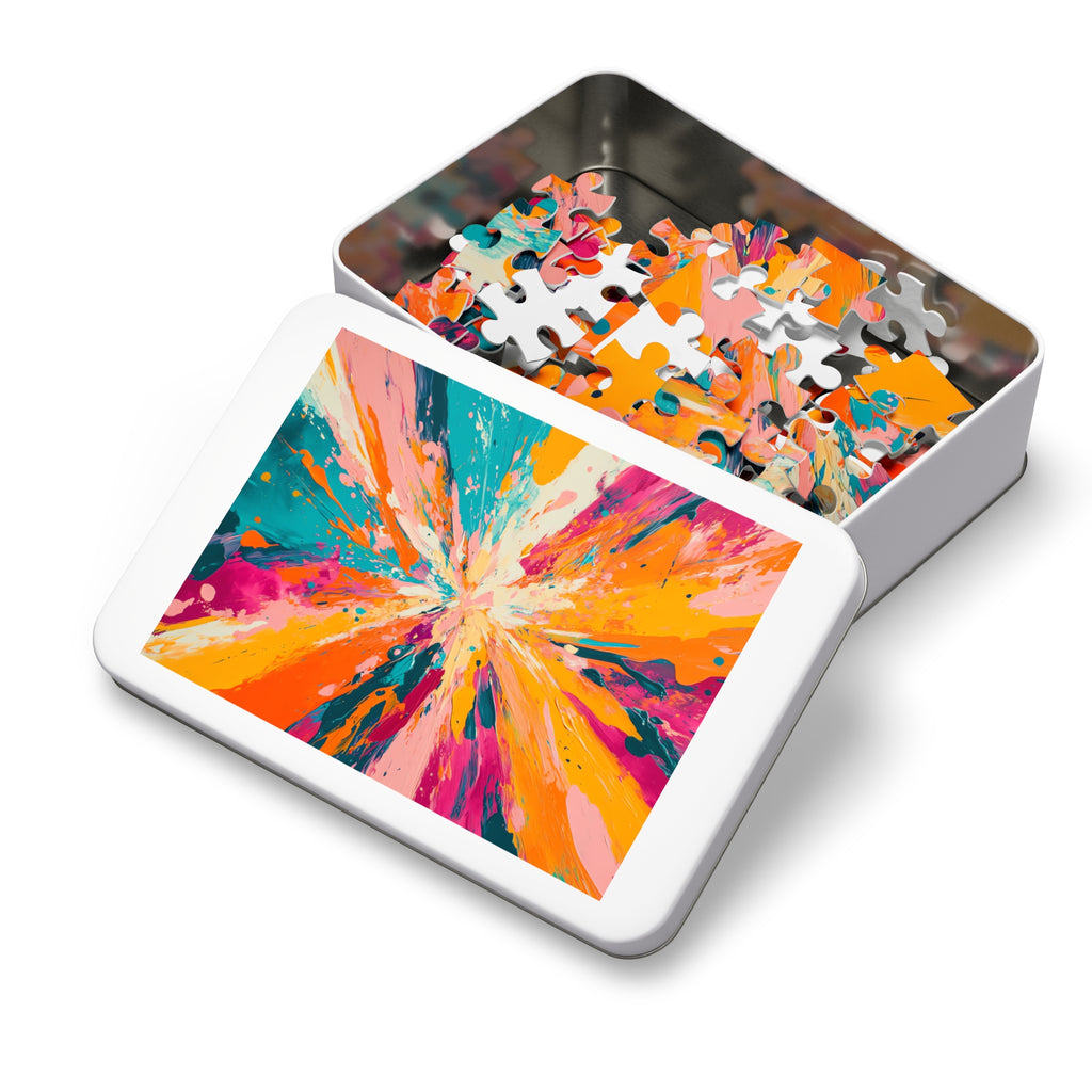 Colour Burst Explosion Jigsaw Puzzle with Tin – Colour Burst Art