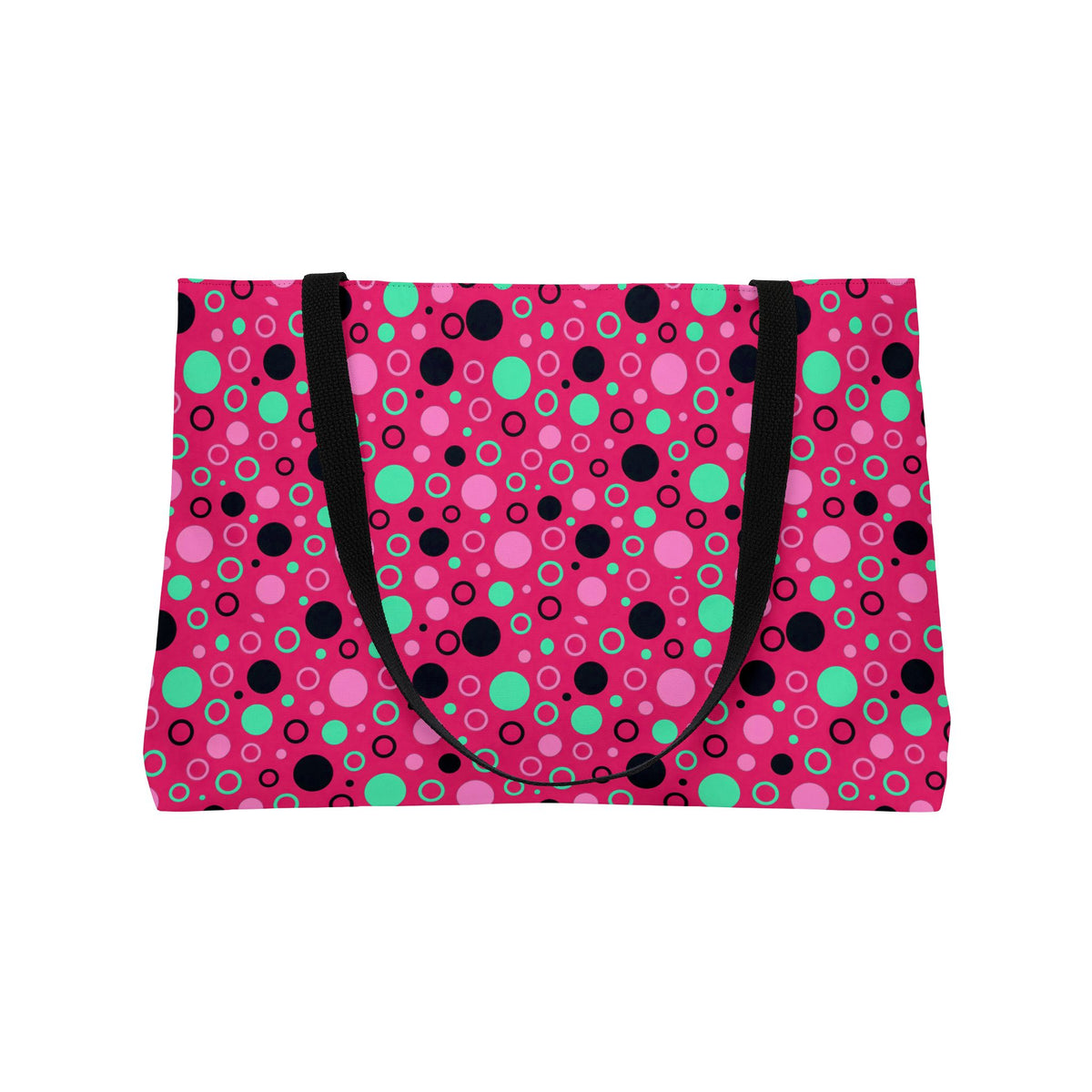 Bubble Outlines Weekender Tote Bag – Candy Pop on Raspberry