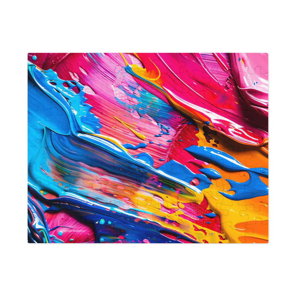 Rainbow Paint Smear Jigsaw Puzzle with Tin – Paint Stroke Abstract