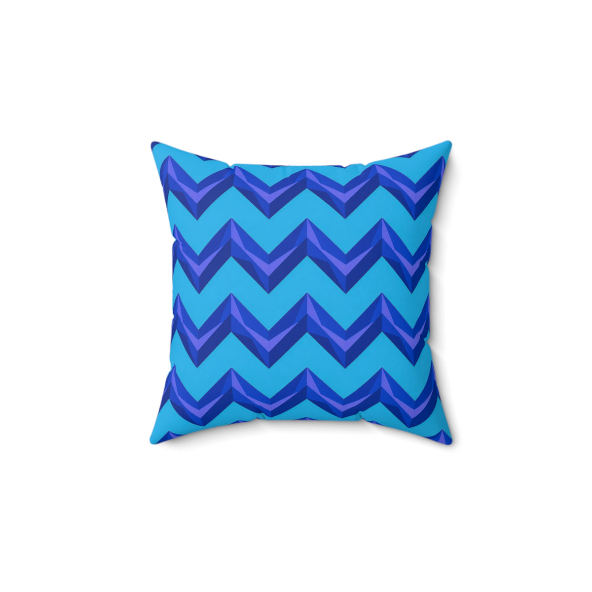 Broad Cut-Gem Chevrons Faux Suede Cushion – Ice Jewel