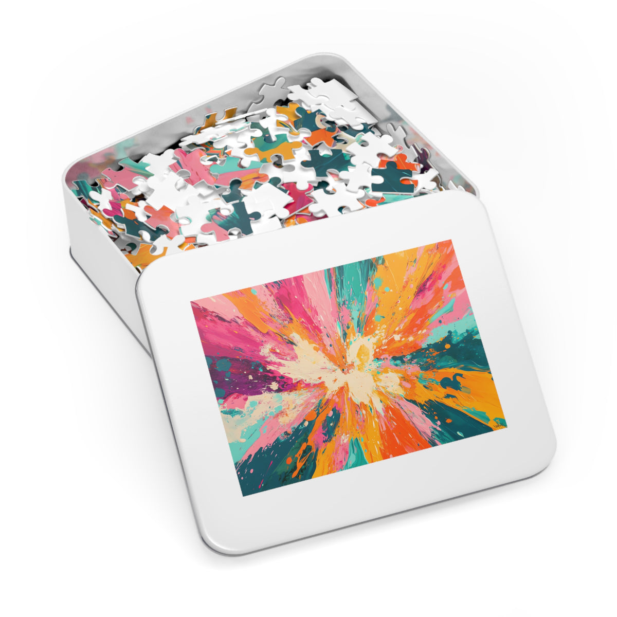 Sunburst Splash Jigsaw Puzzle with Tin – Colour Burst Art