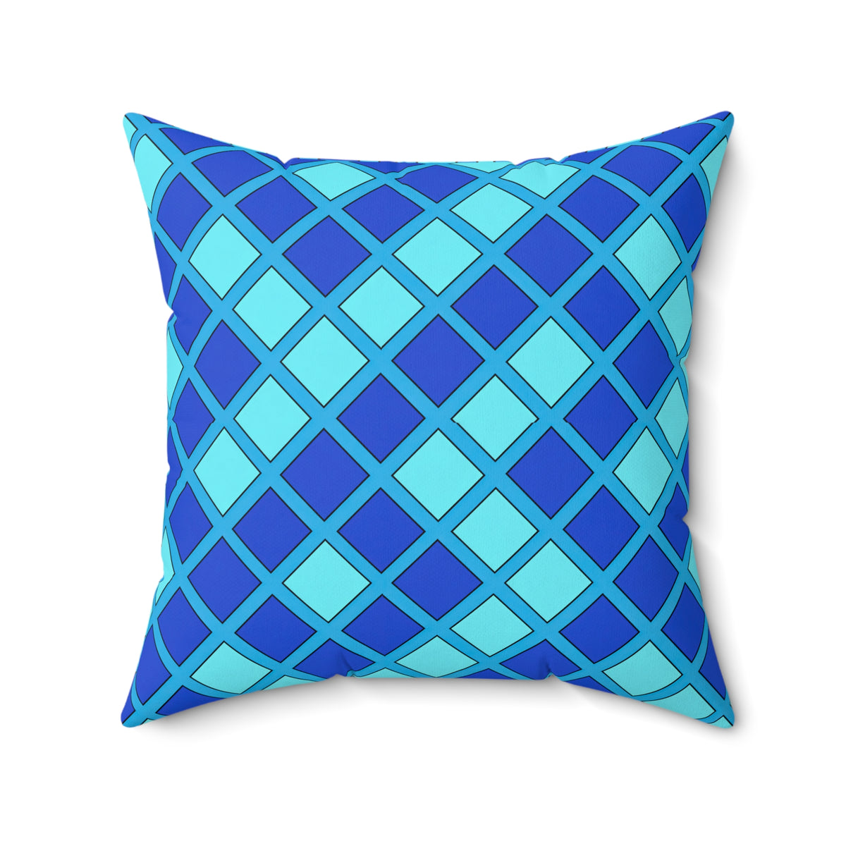 Harlequin Gold Grid Faux Suede Cushion – Ice Jewel