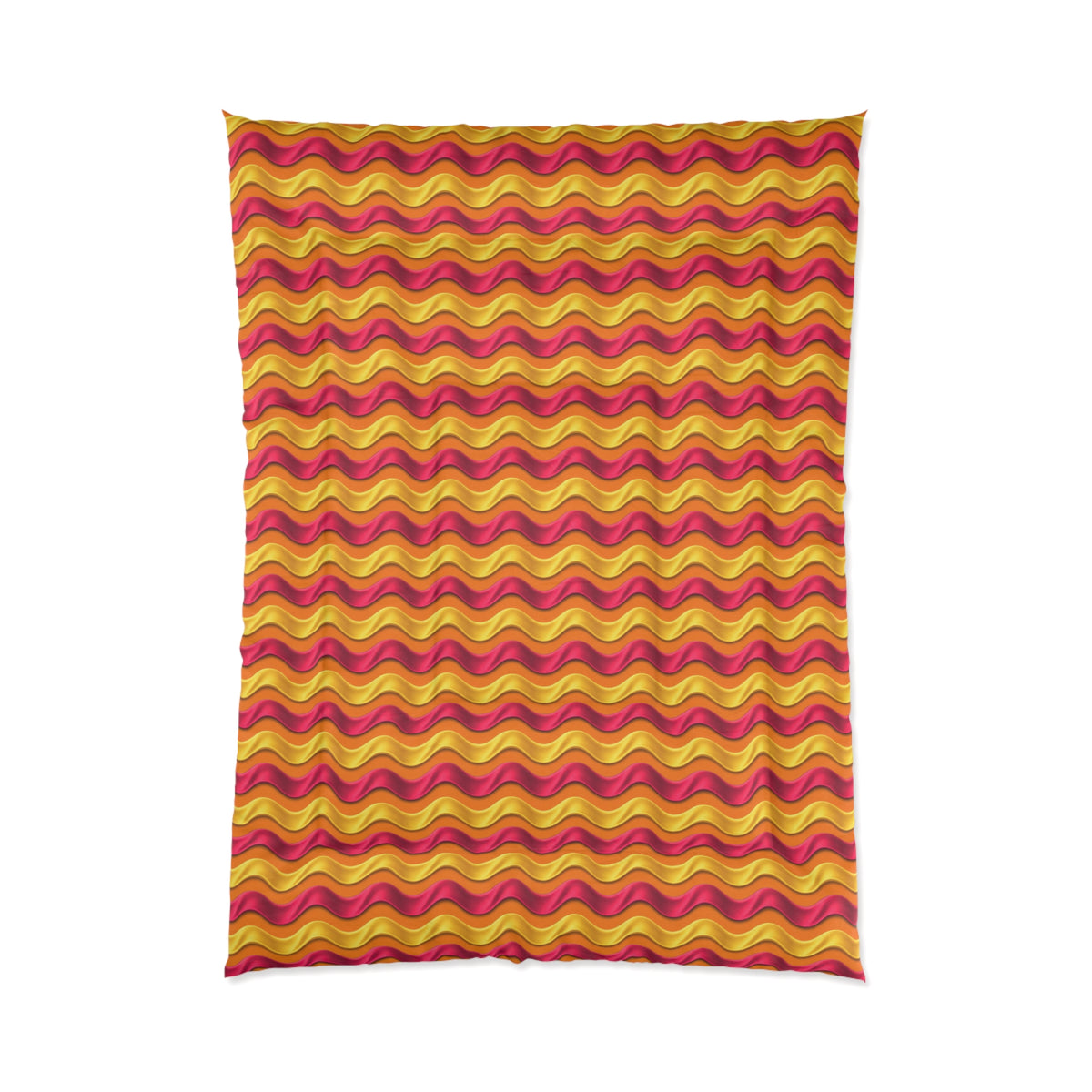 Satin Wave Bands Comforter – Cranberry Spice