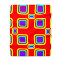 Big Ripple Squares Sherpa Fleece Blanket – Op-Art Concentric Squares Pattern