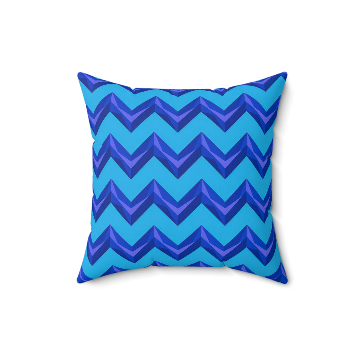 Broad Cut-Gem Chevrons Faux Suede Cushion – Ice Jewel