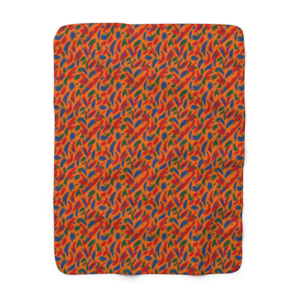 Layered Gesture Scribbles Sherpa Fleece Blanket – Gestural Abstract Pattern