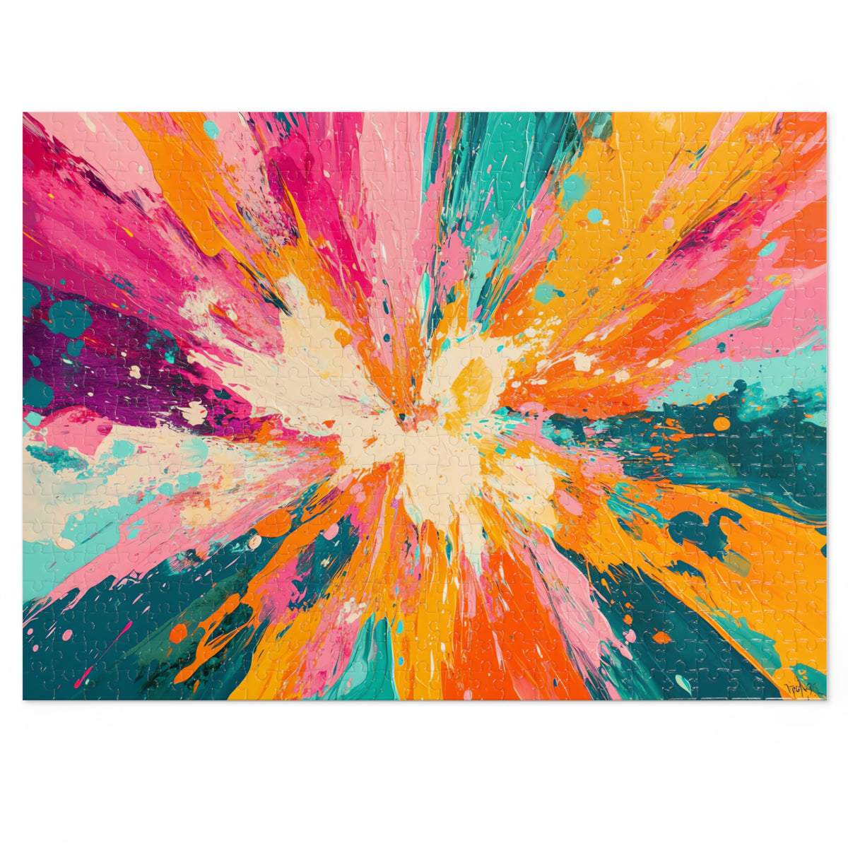 Sunburst Splash Jigsaw Puzzle with Tin – Colour Burst Art