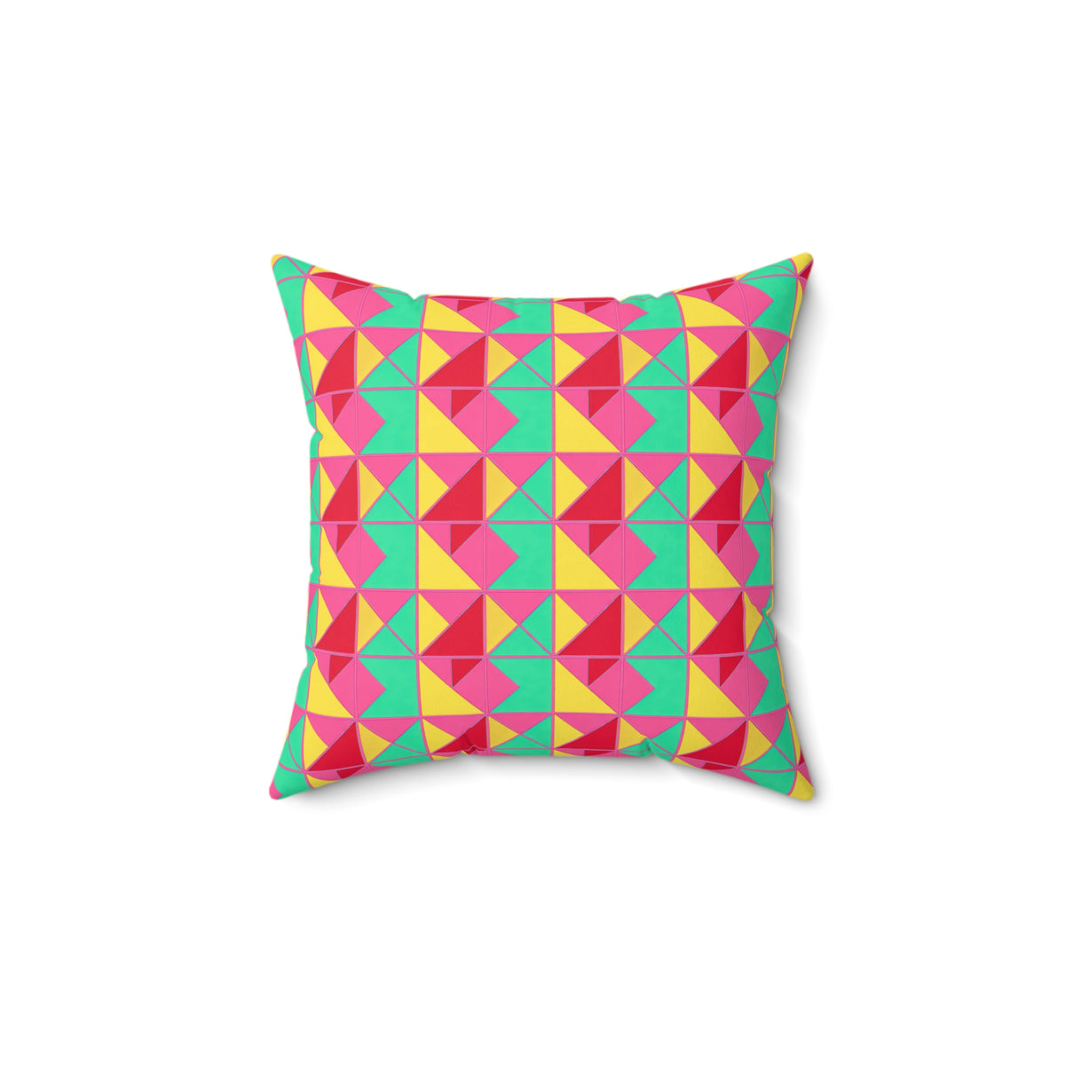 Jewel Block Quilt Faux Suede Cushion – Candy Christmas