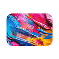 Rainbow Paint Smear Bath Mat – Paint Stroke Abstract