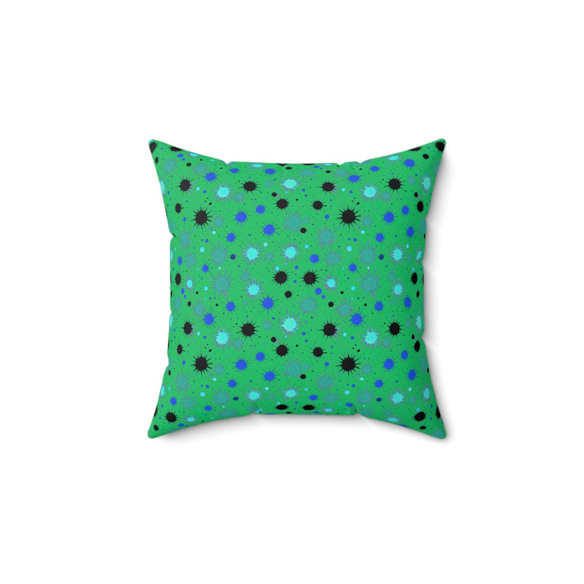 Splat Storm Faux Suede Cushion – Ocean Jewel
