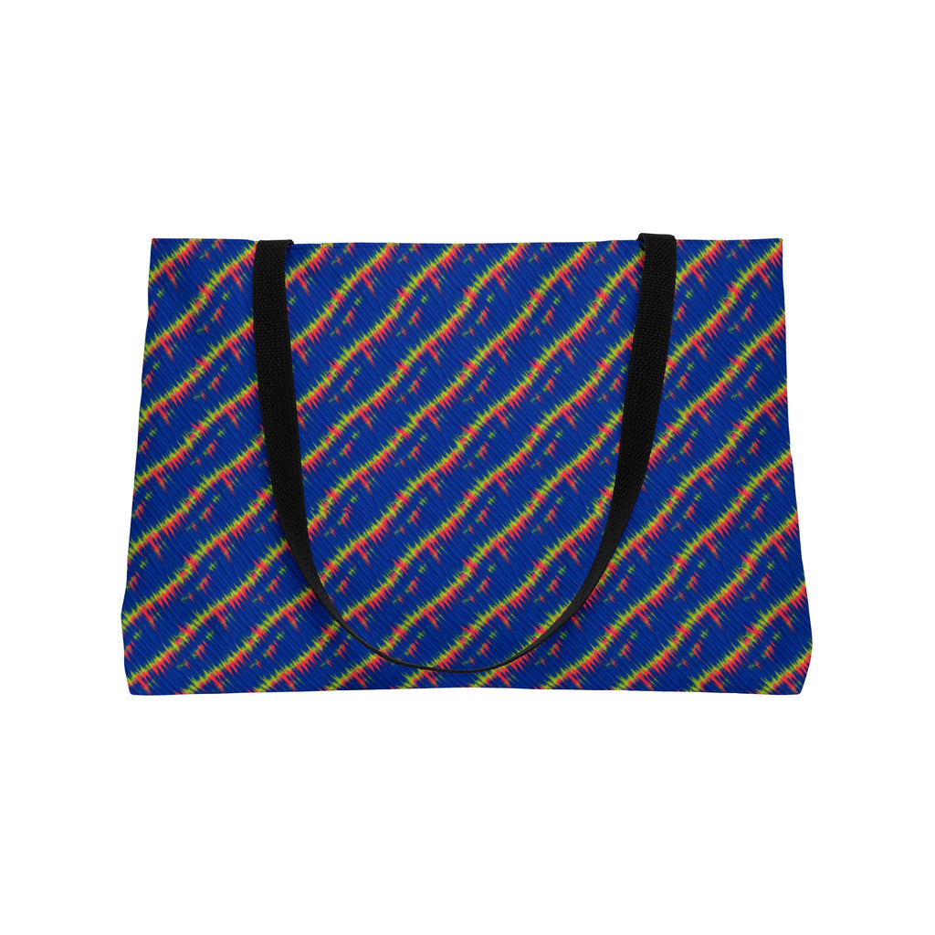 Diagonal Wrap Dye Weekender Tote Bag – Shibori Dye Pattern