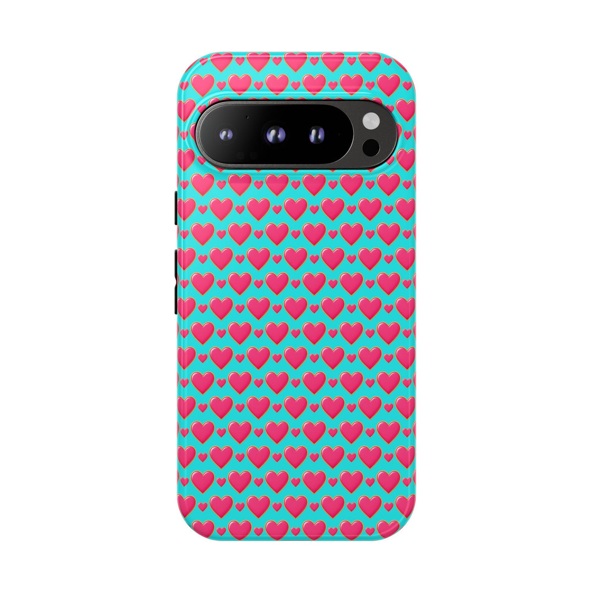 Heart Bubble Grid Tough Phone Case – Pop Hearts Pattern