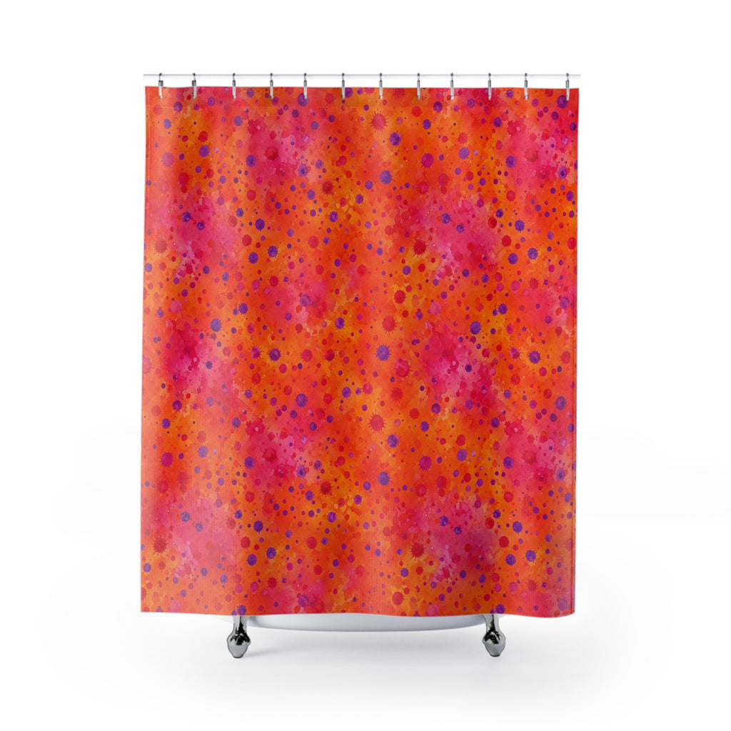Pigment Dot Bleeds Shower Curtain – Watercolour Bleed Pattern