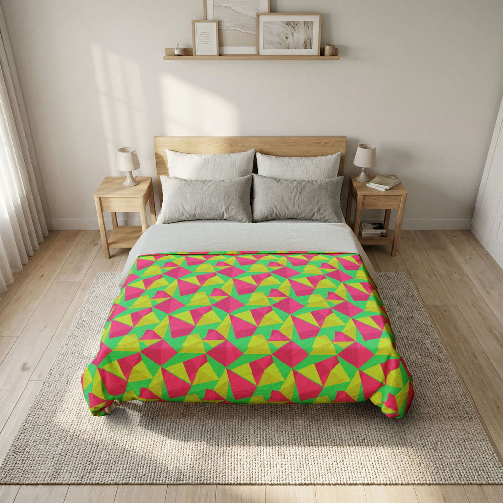 Faceted Gold Panels Cotton Duvet Cover – Candy Christmas
