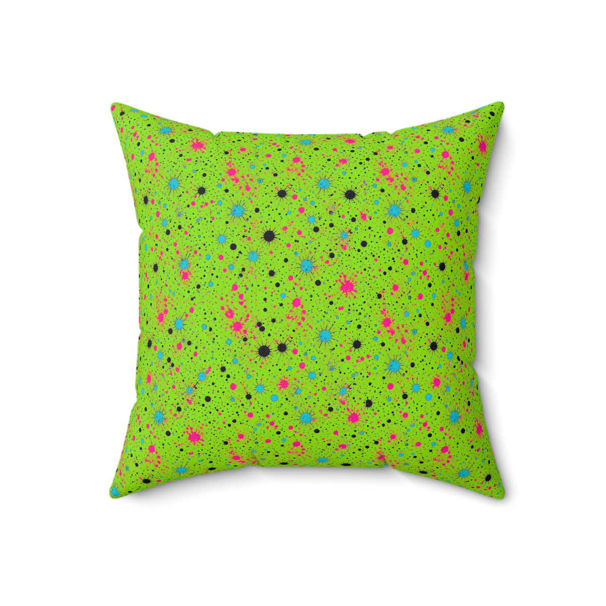 Pink Spray Field Faux Suede Cushion – Tropical Punch