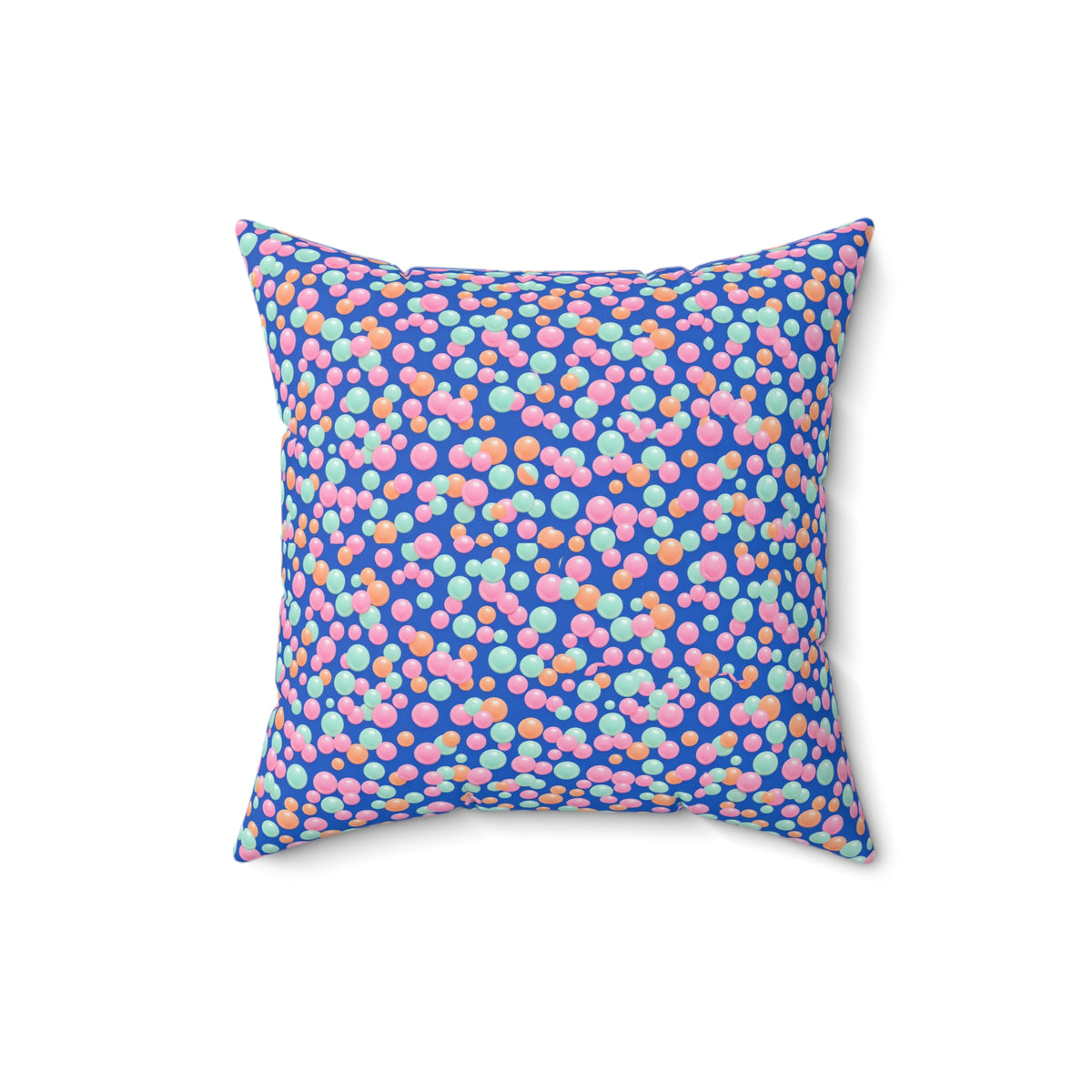 Bubble Cluster Pop Faux Suede Cushion – Soft Abstract Pattern
