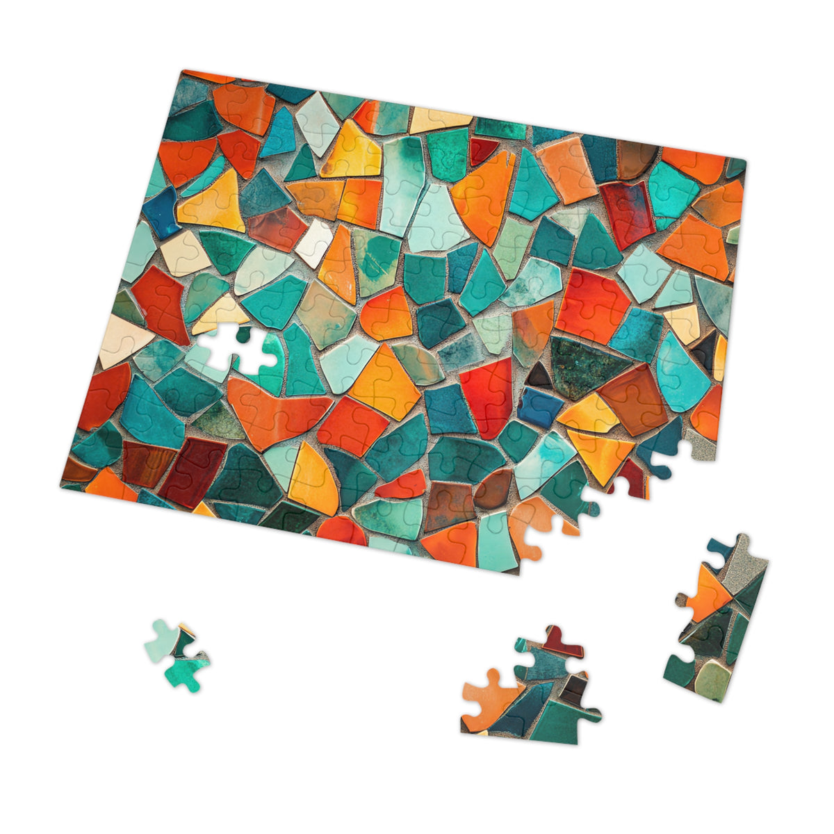 Mosaic Tile Glow Jigsaw Puzzle with Tin – Mosaic Art