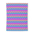 Big Ripple Chevrons Cotton Duvet Cover – Candy Pastel on Grape