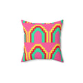 Grand Stepped Arches Faux Suede Cushion – Candy Christmas