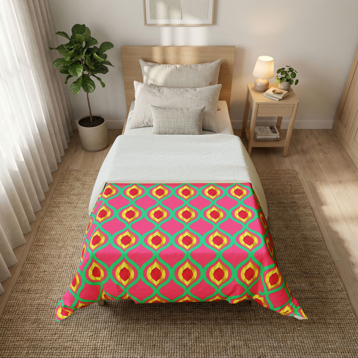 Grand Gold Ogee Lattice II Cotton Duvet Cover – Candy Christmas