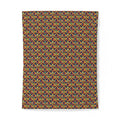 Gilded Lattice Sunburst Cotton Duvet Cover – Art Deco Geometric Pattern