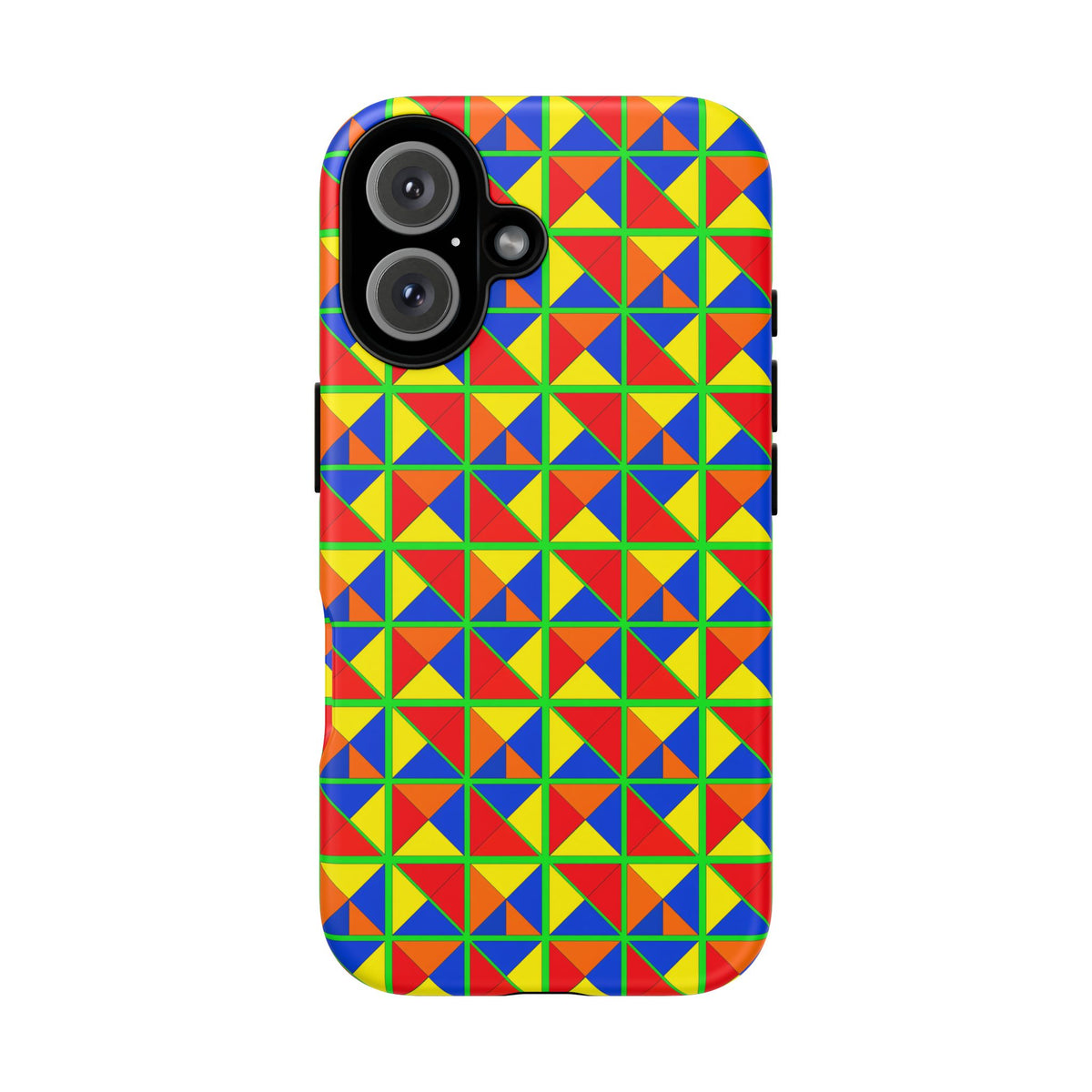 Split Square Fiesta Tough Phone Case – Cubist Geometric Pattern