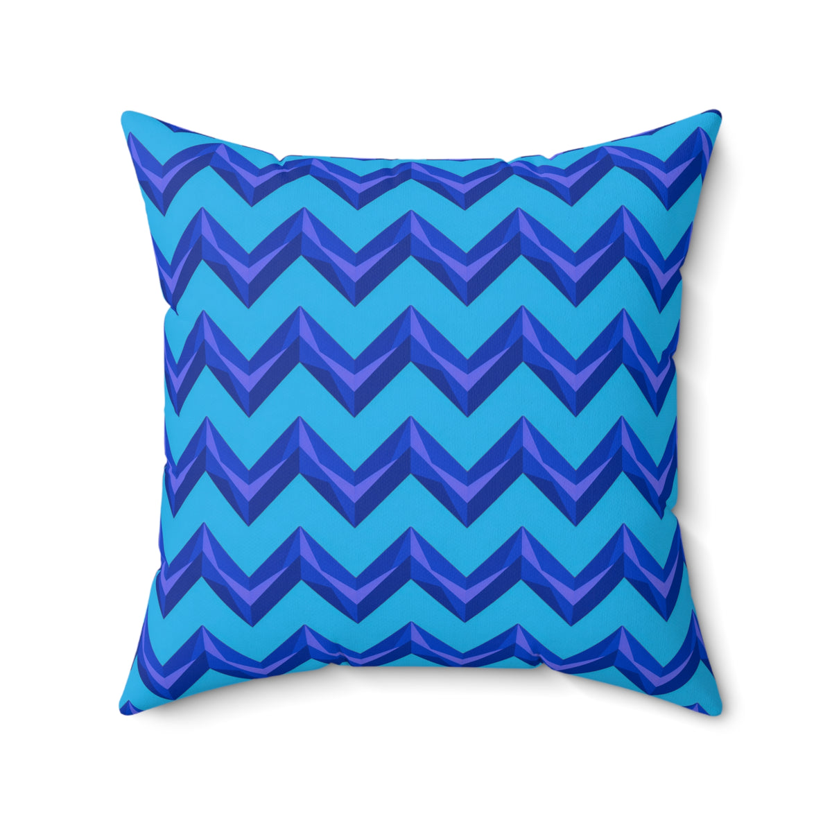 Broad Cut-Gem Chevrons Faux Suede Cushion – Ice Jewel