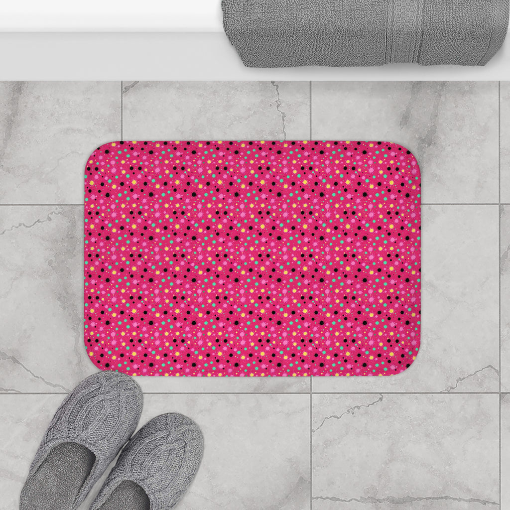 Splat Storm Bath Mat – Candy Pop on Raspberry