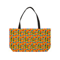 Cut-Out Arcs Yellow Weekender Tote Bag – Cut-Paper Abstract Pattern