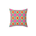 Grand Gold Ogee Lattice II Faux Suede Cushion – Candy Christmas