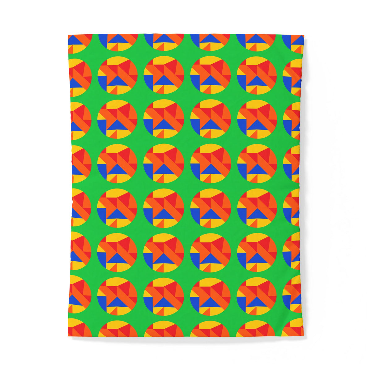 Broken Circle Planes Cotton Duvet Cover – Cubist Abstract Pattern