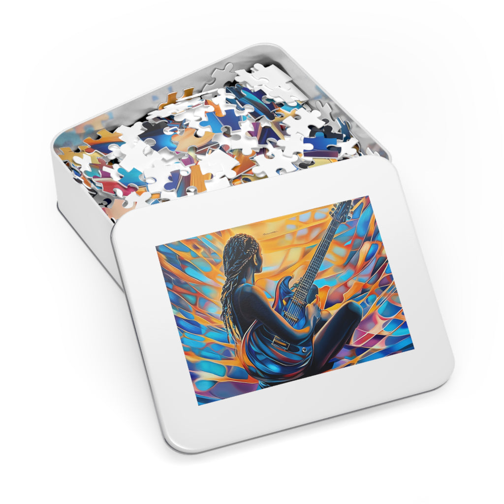 Guitar Dreamer Jigsaw Puzzle with Tin – Psychedelic Music Art