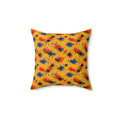 Dragged Smears Faux Suede Cushion – Action-Painting Abstract Pattern