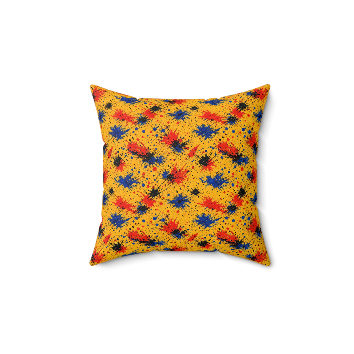 Dragged Smears Faux Suede Cushion – Action-Painting Abstract Pattern
