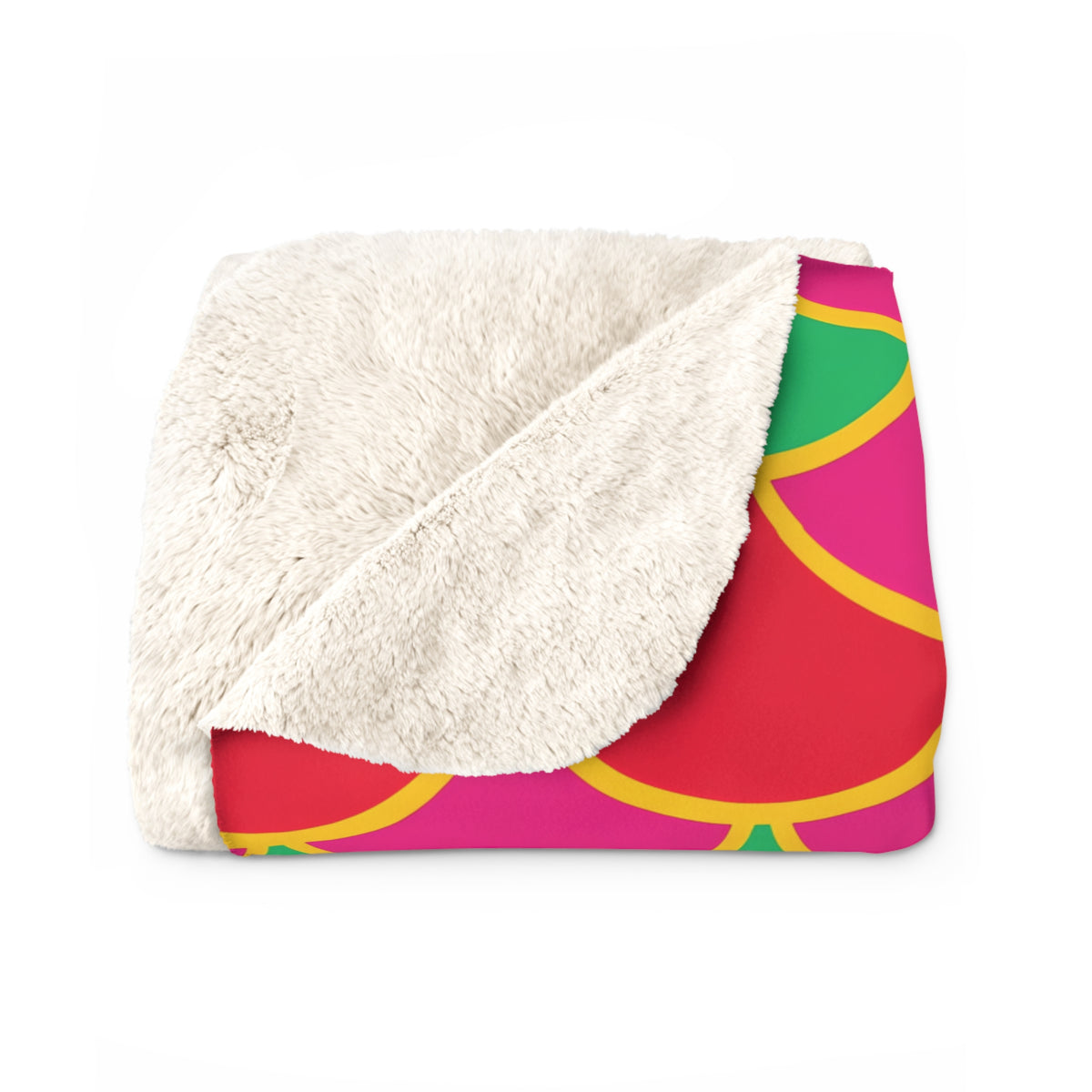 Big Jewel Scales II Sherpa Fleece Blanket – Scale Geometric Pattern
