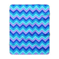 Jewel Chevron Bands Sherpa Fleece Blanket – Ice Jewel