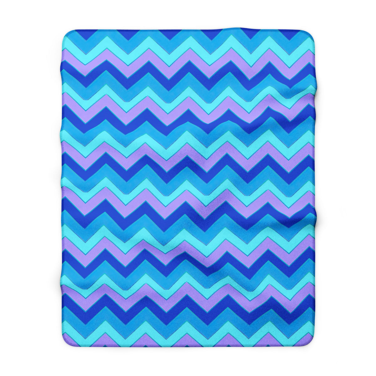 Jewel Chevron Bands Sherpa Fleece Blanket – Ice Jewel
