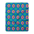 Grand Gold Ogee Lattice II Sherpa Fleece Blanket – Peacock Jewel