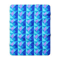 Jewel Block Quilt Sherpa Fleece Blanket – Ice Jewel