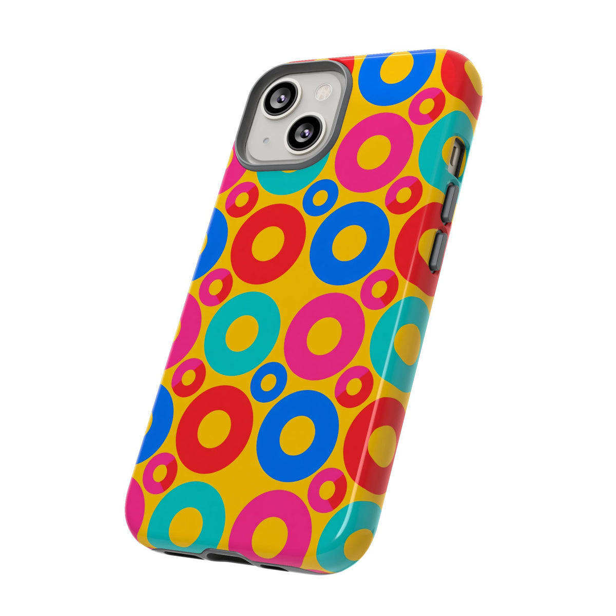 Big Ring Blocks Tough Phone Case – Geometric Blocks Pattern