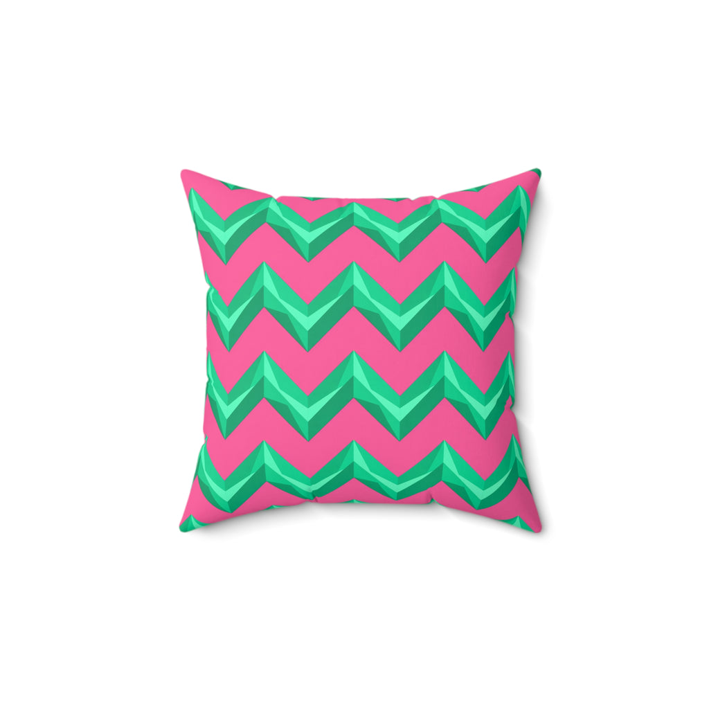 Broad Cut-Gem Chevrons Faux Suede Cushion – Candy Christmas
