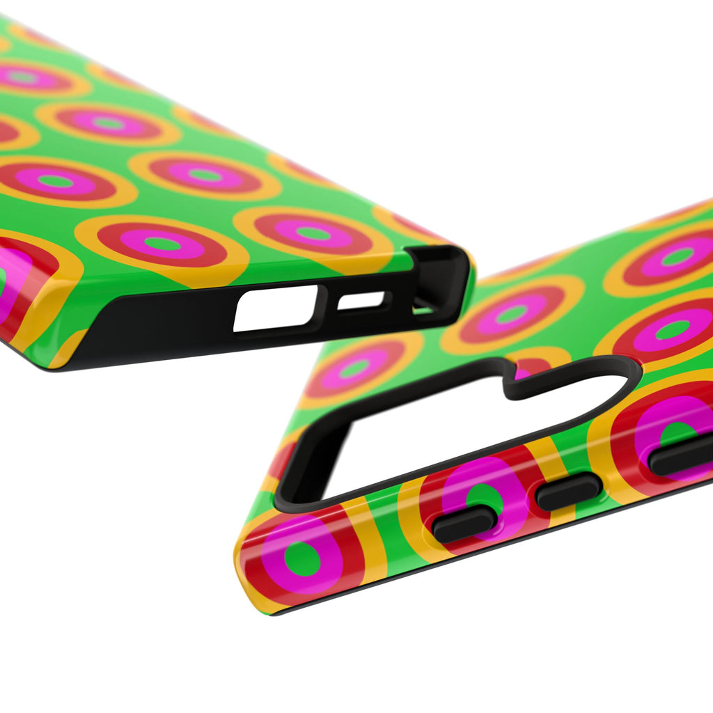 Giant Op-Art Jewel Rings Tough Phone Case – Op-Art Concentric Circles Pattern